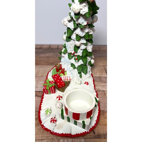 Whimsical Curved Christmas Tree Candle Holder, Ornament Holder - Picture 7 of 9